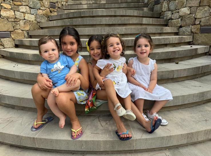 My grandchildren Jad, Basma, Haya, Raya and Alia