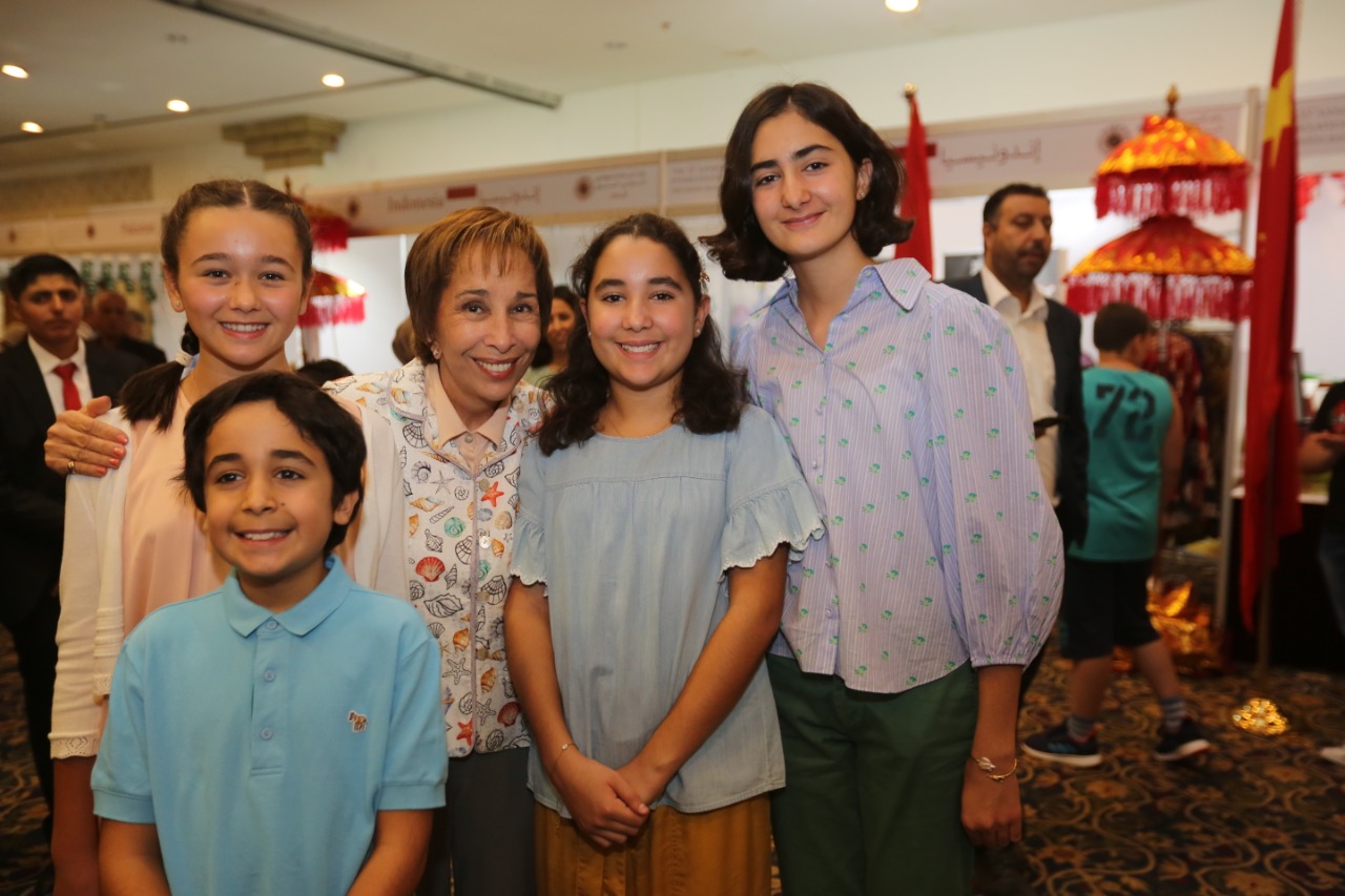 With my grandchildren Abdulaziz, Iman, Zein and Zahra at the Annual International Diplomatic Bazaar