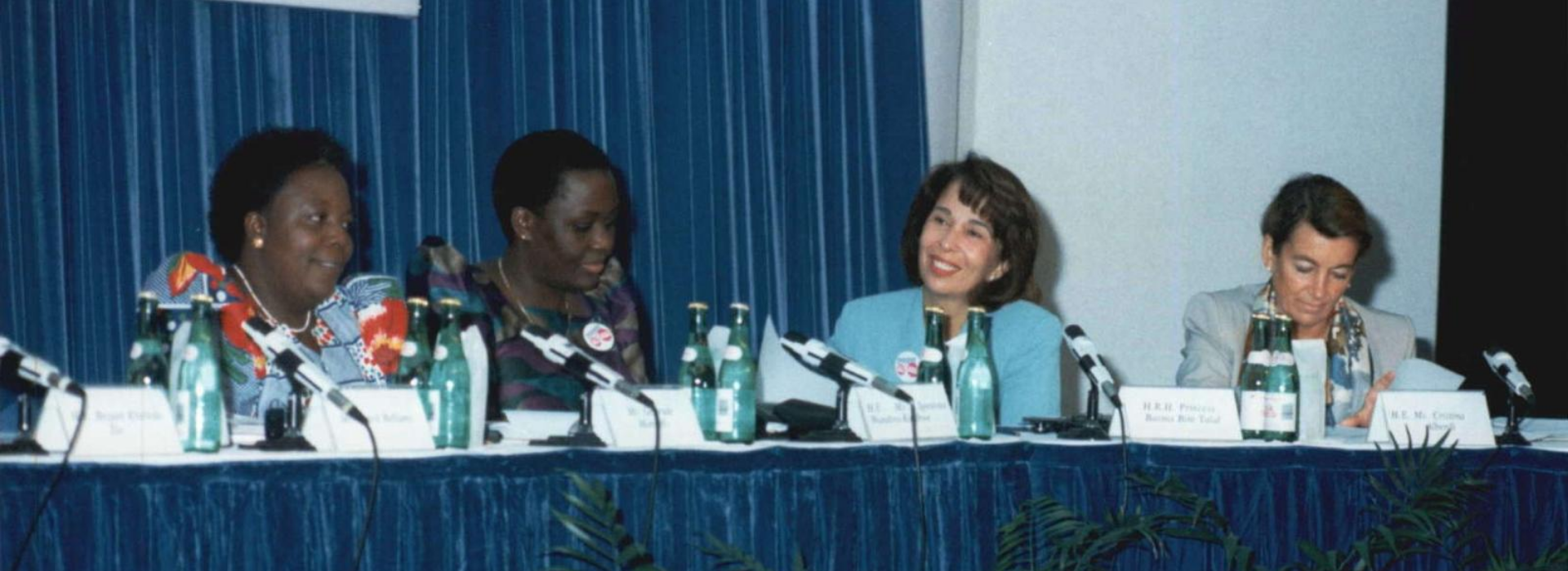 Meeting at United Nations Fourth World Conference on Women held in Beijing, China. (1995)