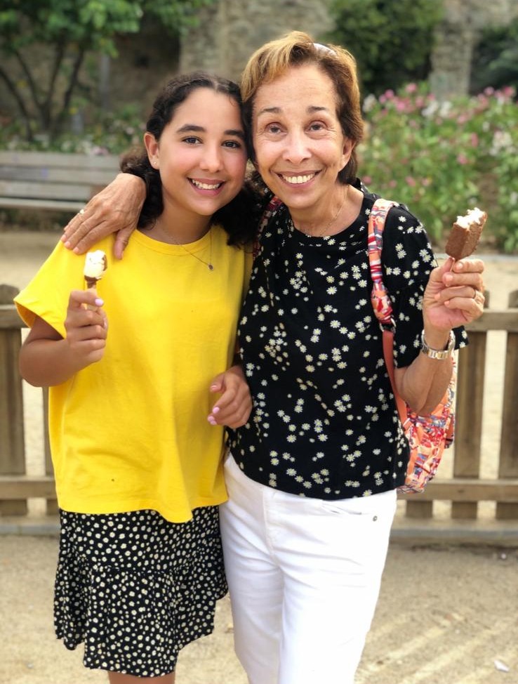 With my granddaughter Zein