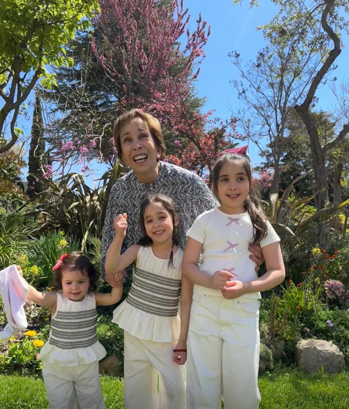With my granddaughters Raya, Haya and Basma