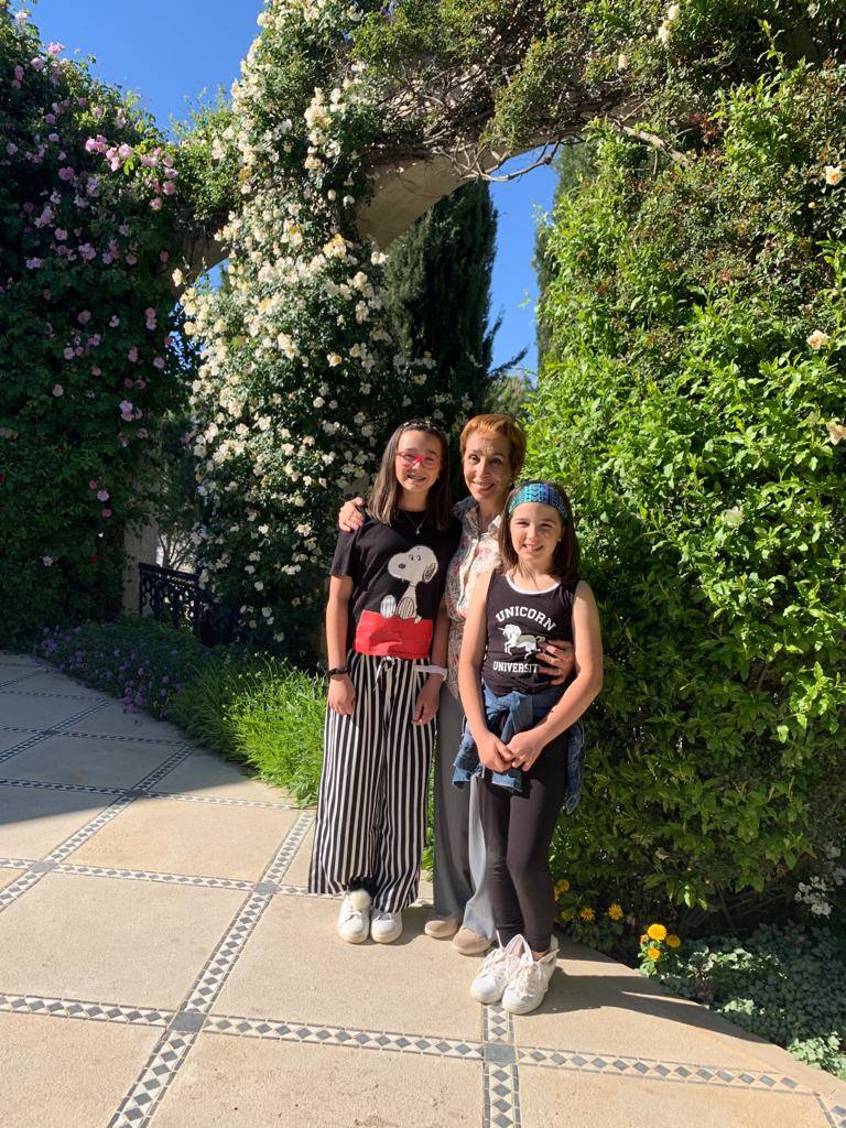 With my granddaughters Aysha and Iman 