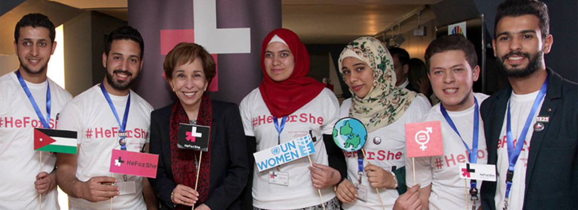 Group photo with HeForShe volunteers, (2016)