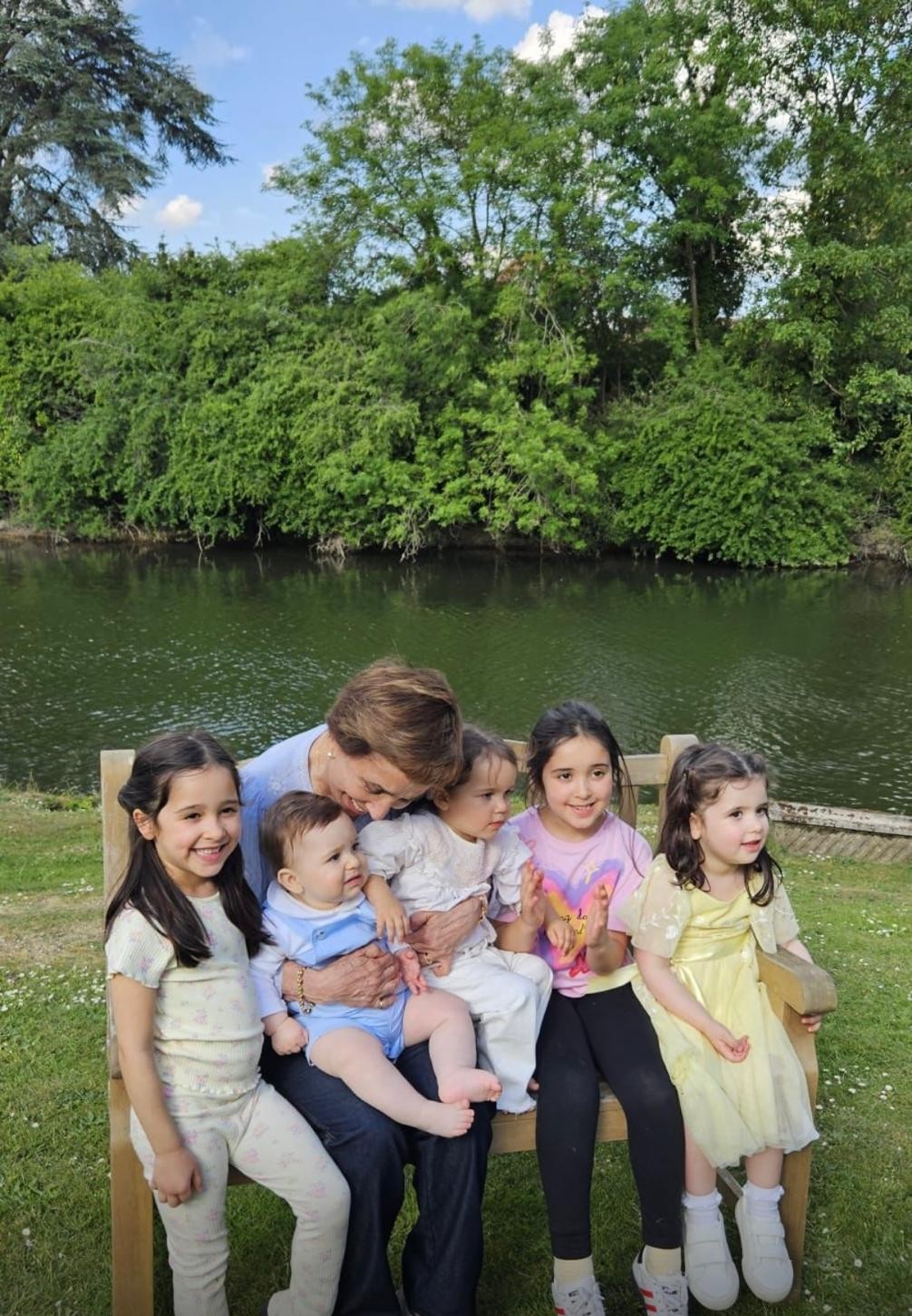 With my grandchildren Haya, Jad, Raya Basma and Alia