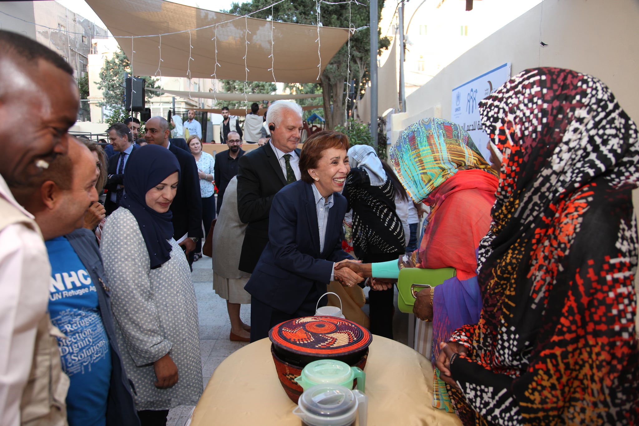 Meeting with refugees from different nationalities at Al-Nuzha Community Support Center.