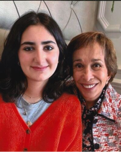 With my granddaughter Zahra