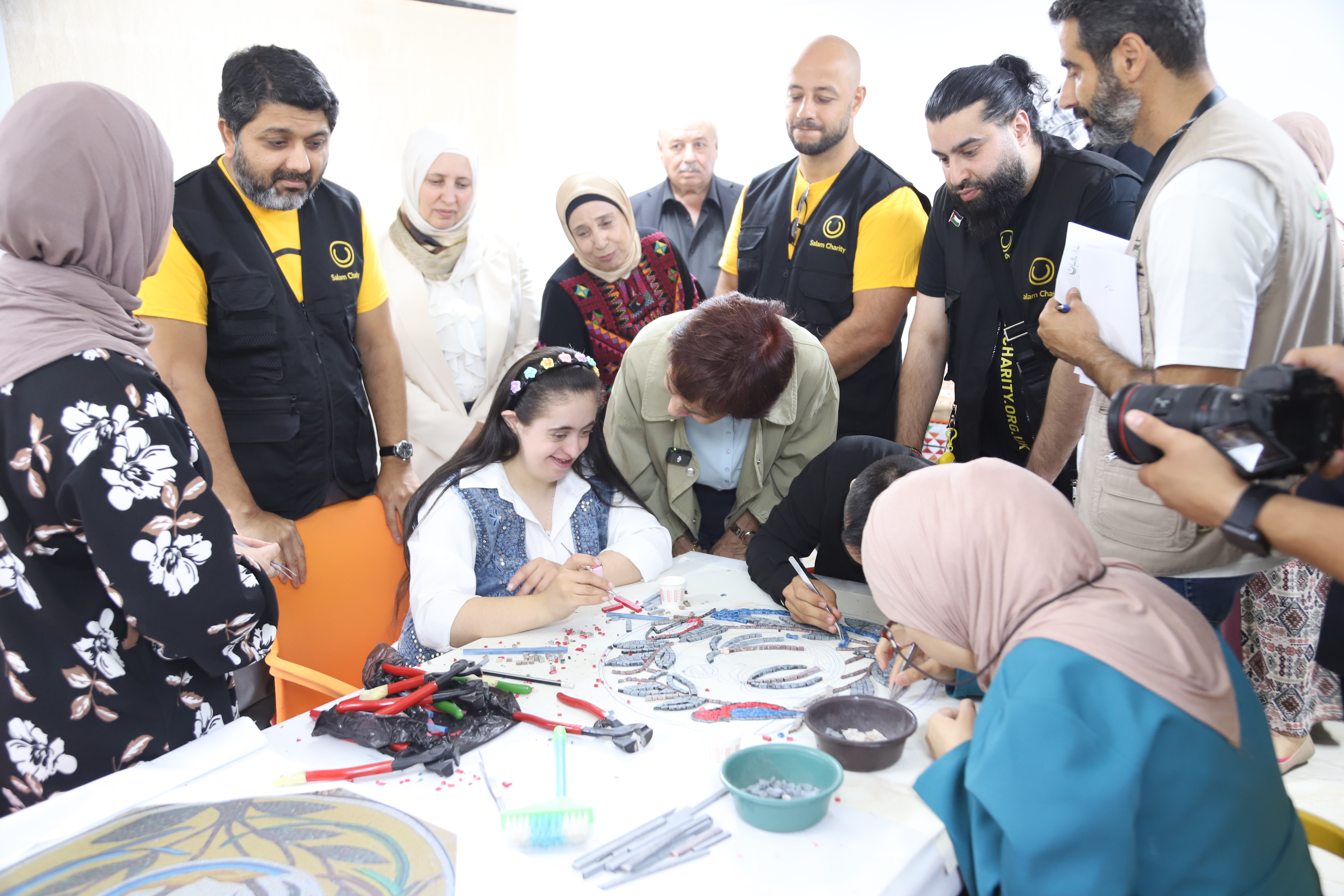 With our partners from Salam Charity UK, at Bashaer Al-Noor Charity Association - Madaba 